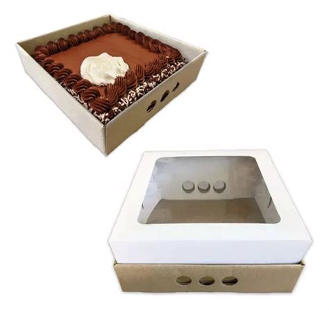 Cajas Para Tortas Desayunos Mediana X X Con Visor X Mercadolibre