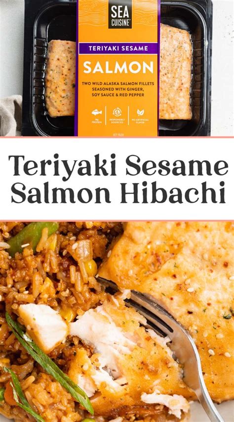 Teriyaki Sesame Salmon Hibachi With Fried Rice And Vegetables 40 Aprons