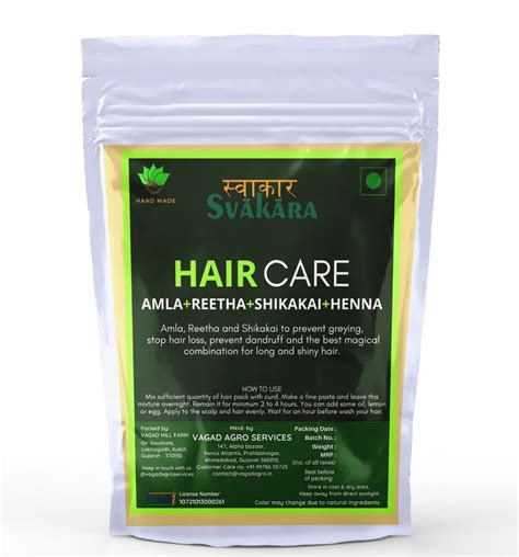 Ayurvedic Hair Care Powder Amla Reetha Shikakaki Henna Packaging