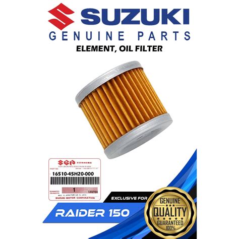 SUZUKI GENUINE OIL FILTER ELEMENT FOR RAIDER 150 16510 45H20 000