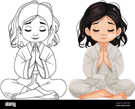 Girl Praying Drawing