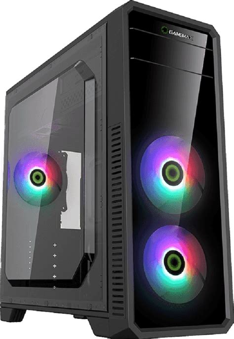 Gamemax G Frgb Atx Mid Tower Gaming Case Spcc Mm Chassis Pci