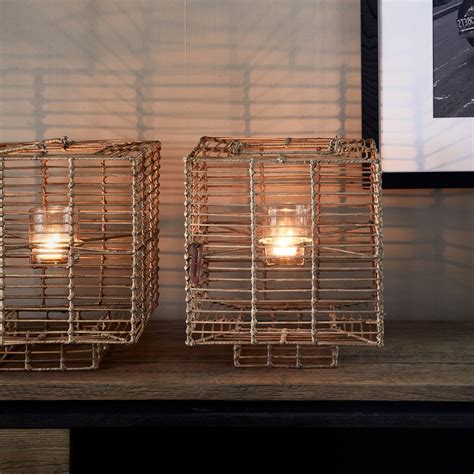 Riviera Maison Windlicht Rustic Rattan Raspail Lantern Naturel