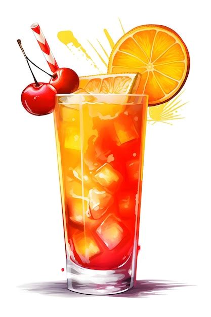 Premium AI Image Tropical Summer Cocktail With Fruit And Ice