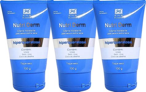 Kit RHR Cosméticos Nutri Derm Creme Hidratante 3 Unidades Beleza na Web