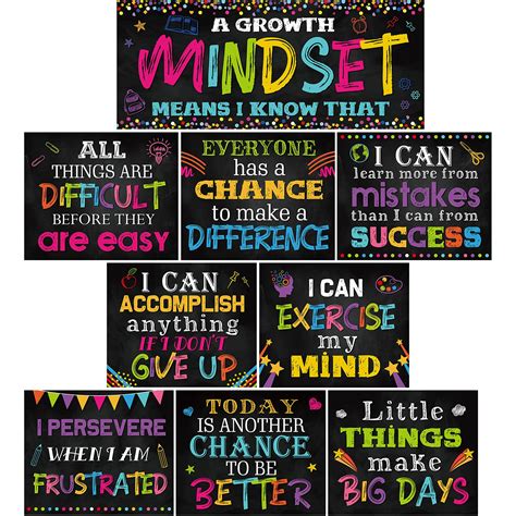 Buy 10 Pieces Classroom Motivational S Growth Mindset Banner