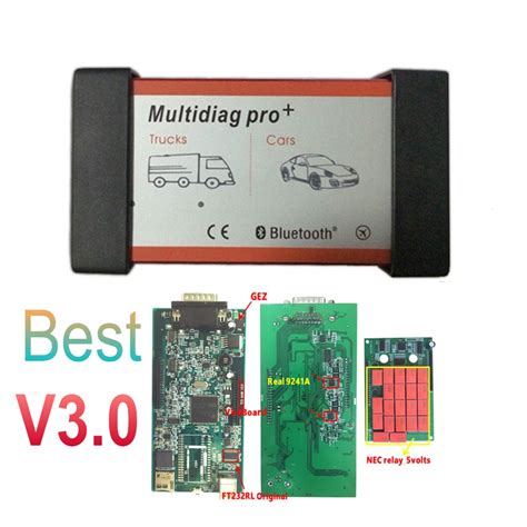 Multidiag Pro V3 0 PCB V3 21 릴레이 9241 칩 RT232RL Tnesf Delphis Orpdc VD