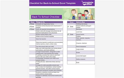 Checklist for Back-to-School: Excel Template for a Stress-Free Start