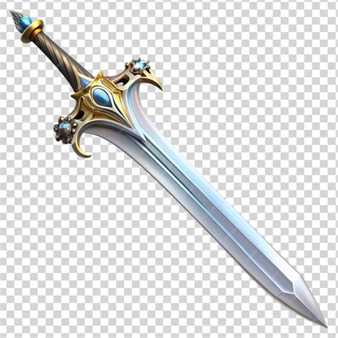 premium psd fantasy sword isolated  transparent background