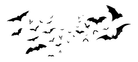 Premium Vector Flying Bats Vector Silhouette