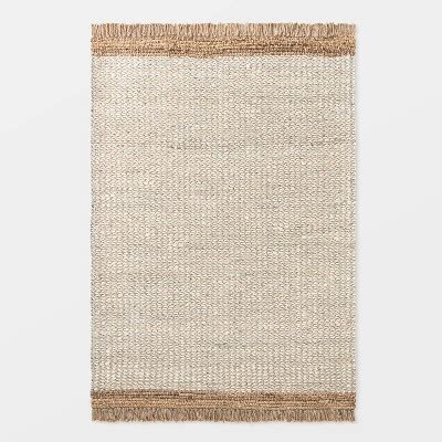 X Honeyville Jute Wool Rug Neutral Threshold Designed With