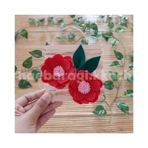 Jual Wall Decor Hiasan Dinding Stik Eskrim Hiasan Dinding Bunga Kain