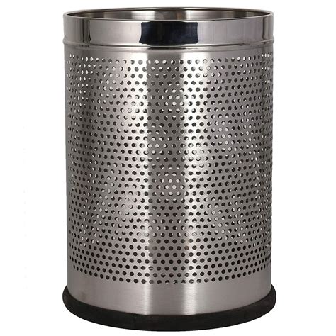 Open Top Stainless Steel Perforated Dustbin Material Grade