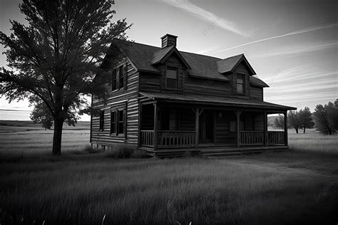 Grayscale Spooky House Background Wallpapers Social Media Post