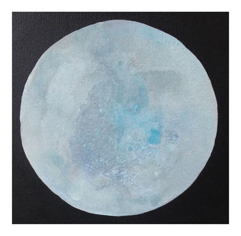 Blue Moon Acrylic Painting | Chairish