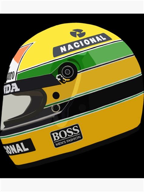 Ayrton Senna Helmet 1988 Sticker Poster For Sale By Hickmdian3