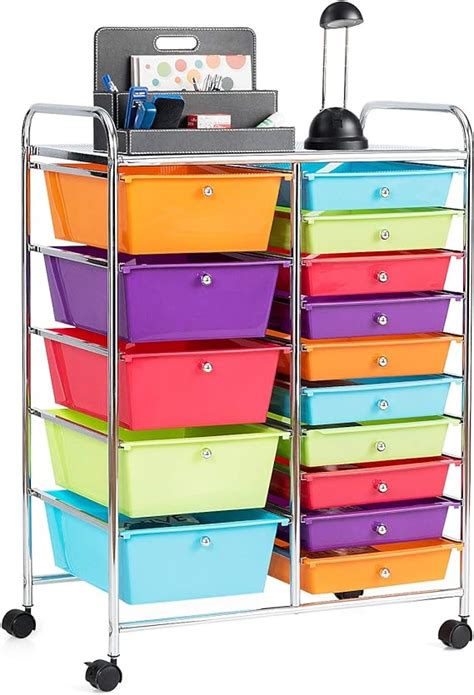 Amazon GOFLAME 15 Drawer Rolling Storage Cart Multipurpose