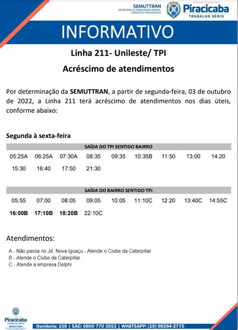 Semuttran Altera Hor Rios De Quatro Linhas De Nibus A Partir De