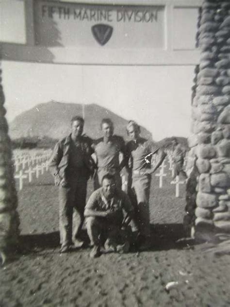 Photo Fifth Marine Division Cemetery Iwo Jima 1945 Individual And Unit Portraits Us