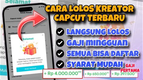 BONGKAR TRIK CREATOR CAPCUT 2023 CARA JADI KREATOR DI CAPCUT DAN DI