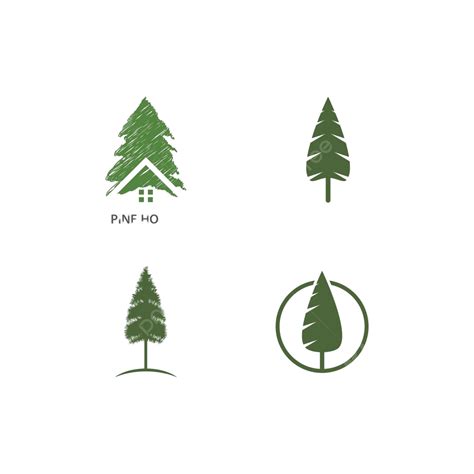 Pine Tree Logo Ilustration Forest Peak Mountain Vector Forest Peak