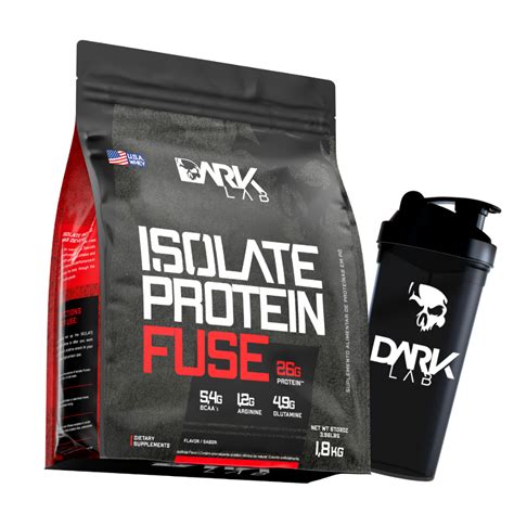 Kit Whey Isolate Protein Fuse 1 8kg Refil Coqueteleira Caveira 700ml