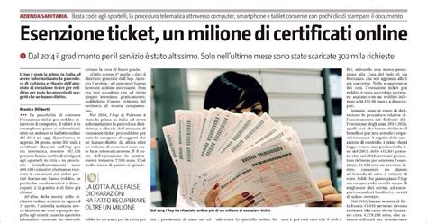 Citt Nuove Corleone Asp Palermo Esenzione Ticket Un Milione Di