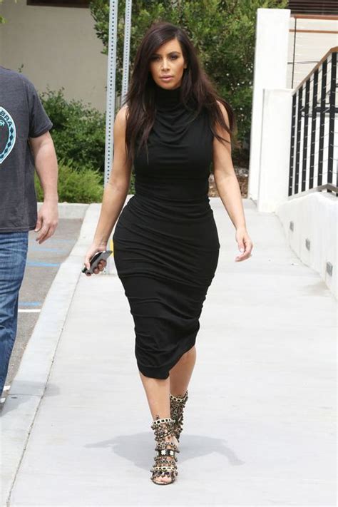 Kim Kardashian In Turtlenecks And Pencil Skirts Kim Kardashian