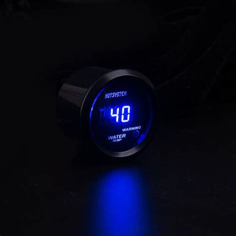 Buy HOTSYSTEM Car Black 2 52mm Blue Digital LED Electronic Water Temp