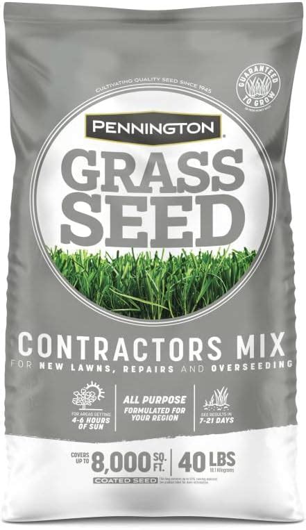 Pennington Contractors Grass Seed Mix 40 Pounds Patio Lawn And Garden