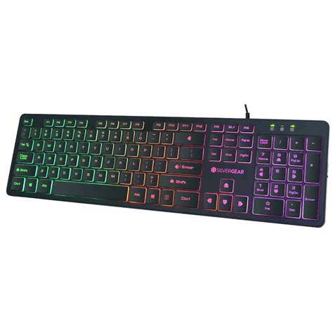 Flat Gaming Keyboard with RGB lighting | Quality and comfort - Silvergear