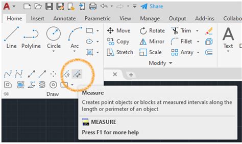 Using The Measure Command In AutoCAD