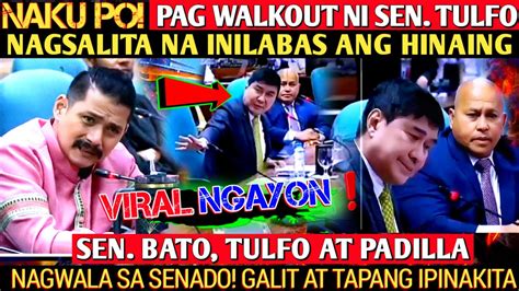 Naku Po Pagwalkout Ni Sen Tulfo Sen Padilla At Tulfo Nagsalita Na