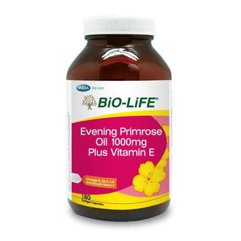 Biolife Evening Primrose Oil 1000mg Plus Plus Vitamin E 180 S