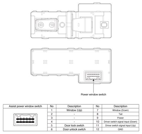 Hyundai Elantra Power Window Switch Components And Components Location Power Windows