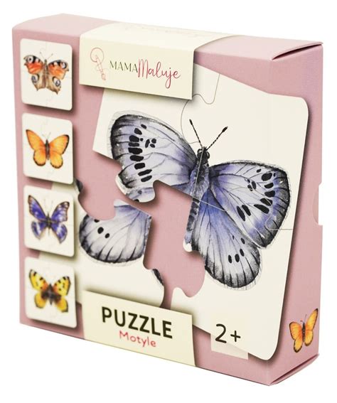 Puzzle 4 Elementowe Motyle Mama Maluje Sklep EMPIK