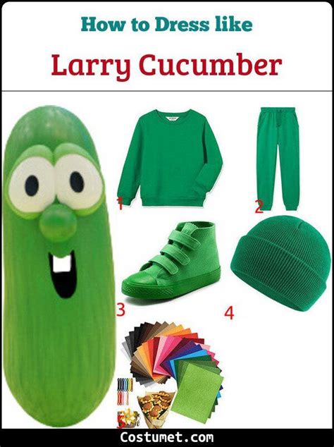 Larry Cucumber Veggietales Costume For Cosplay Halloween Pickle