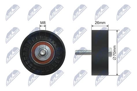 Deflection Guide Pulley V Ribbed Belt RNK FR 004 NTY 1072321 1E03