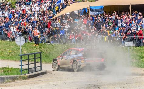 Ott Tanak Driving His Hyundai Motorsport Rally Car Croatia Wrc Rally In