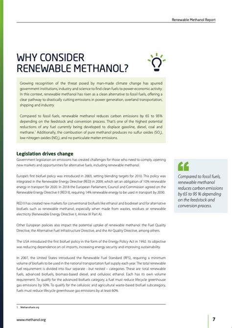 Renewable Methanol Report