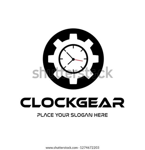 Watch Clock Gear Vector Logo Template Stock Vector Royalty Free