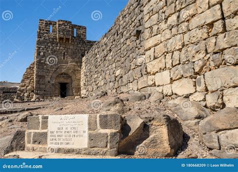 Ruins Of Qasr Al Azraq Blue Fortress Fort Located In The Desert Of