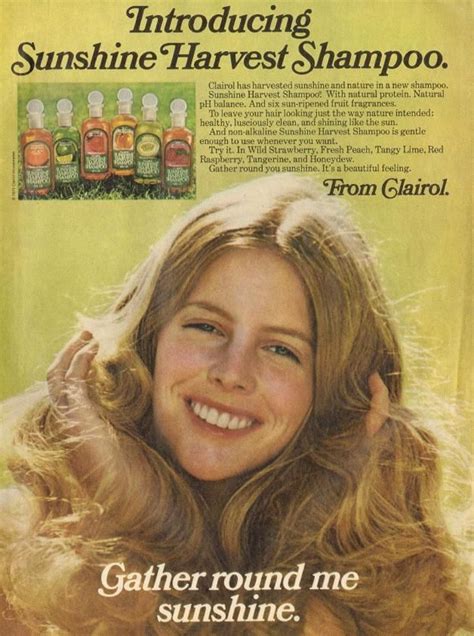 Clairol Sunshine Harvest Shampoo November 1975 Makeup Ads Retro