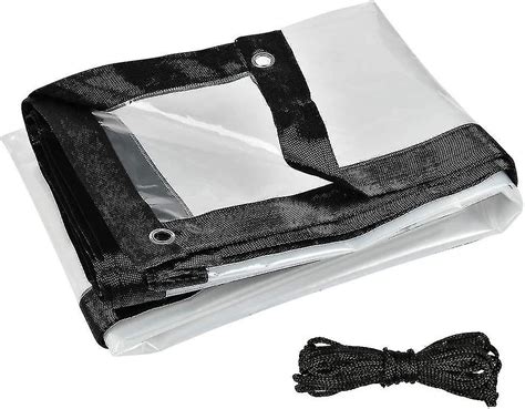 Transparent Waterproof Tarpaulin With Eyelets And Rope Protective Tarp