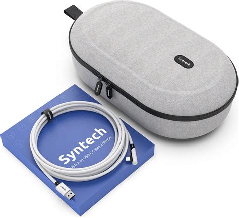 Syntech Hard Carrying Case With 20ft6m Link Cable Compatible With Oculusmeta