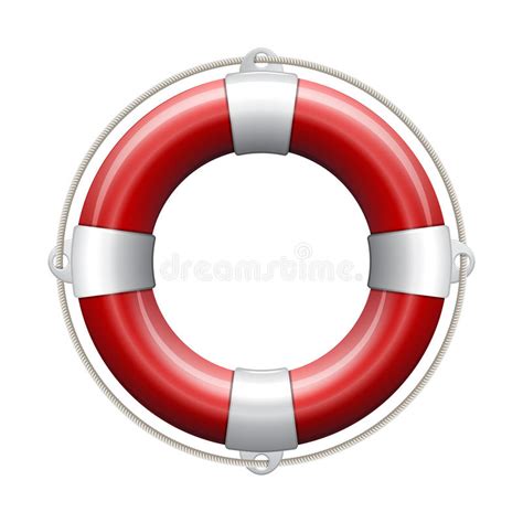 Red And White Life Buoy Stock Illustration Illustration Of Guard