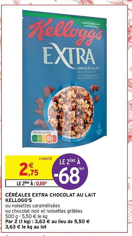 Promo C R Ales Extra Chocolat Au Lait Kellogg S Chez Intermarch Hyper