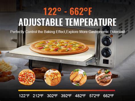 VEVOR Electric Pizza Oven Countertop 16 Inch 1700W Commercial Pizza