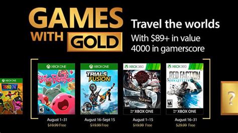 Xbox Live Gold Free Games For August Announced Gematsu