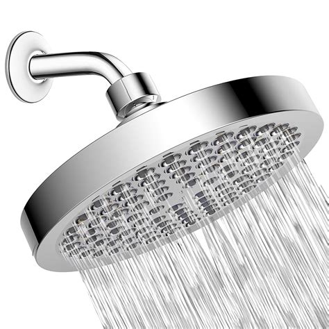 Rain Shower Head - High Pressure Rainfall - Luxury Modern Chrome Look ...